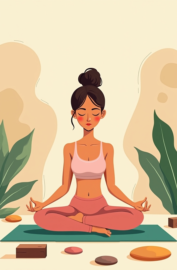 Person practicing yoga in a serene nature setting